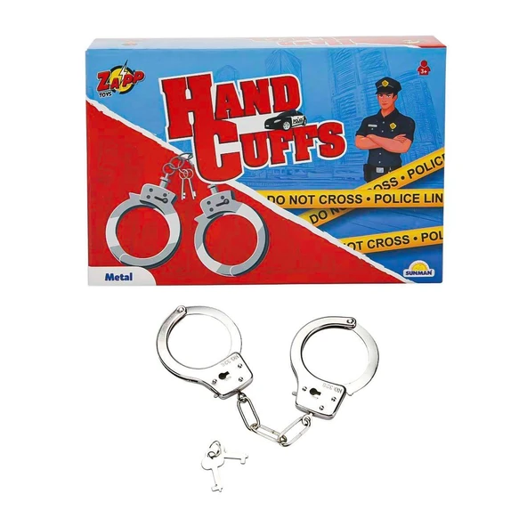 YUMURCAK TOYZ 3784 ZAPP Polis Kelepçe Metal Kız Erkek Çocuk Oyuncak Eğitici Oyuncaklar ürün görseli 1