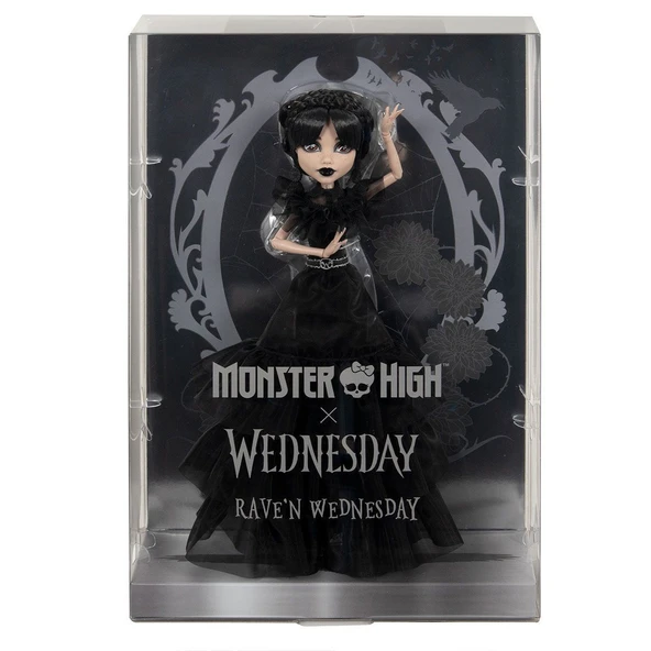 YUMURCAK TOYZ HXJ03 Monster High Wednesday Balo Elbiseli Bebek Kız Erkek Çocuk Oyuncak Eğitici Oyuncaklar ürün görseli 1