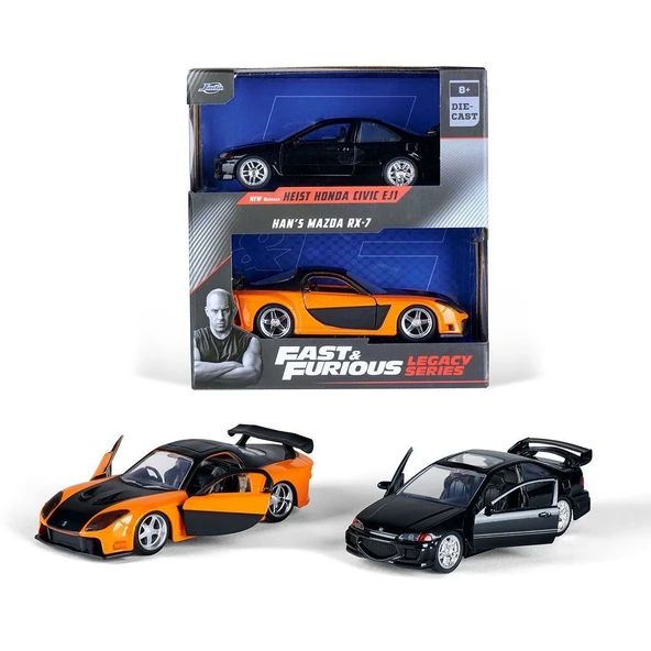 YUMURCAK TOYZ 253202011 Fast Furious Twin Pack 1:32 Kız Erkek Çocuk Oyuncak Eğitici Oyuncaklar ürün görseli 1