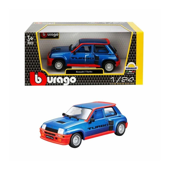 YUMURCAK TOYZ 21088 1:24 Renault 5 Turbo Model Araba Kız Erkek Çocuk Oyuncak Eğitici Oyuncaklar ürün görseli 1
