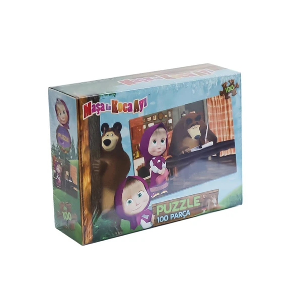 YUMURCAK TOYZ MS7968 Maşa ile Koca Ayı 100 Parça Puzzle -LaçoKids Kız Erkek Çocuk Oyuncak Eğitici Oyuncaklar ürün görseli 1