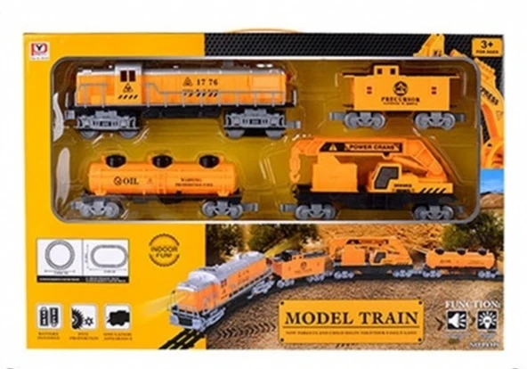 YUMURCAK TOYZ Sesli ve Işıklı Pilli Tren Seti Kız Erkek Çocuk Oyuncak Eğitici Oyuncaklar ürün görseli 1