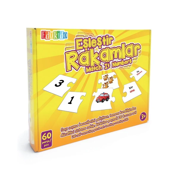 YUMURCAK TOYZ EDU-1006 Chiva, Eşleştir Rakamlar Kız Erkek Çocuk Oyuncak Eğitici Oyuncaklar ürün görseli 1