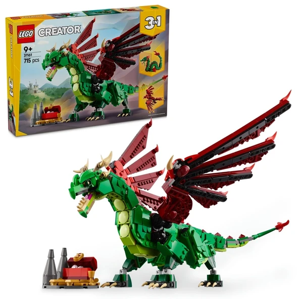 YUMURCAK TOYZ LEGO Creator 3'ü 1 Arada Orta Çağ Ejderhası 31161 Kız Erkek Çocuk Oyuncak Eğitici Oyuncaklar ürün görseli 1