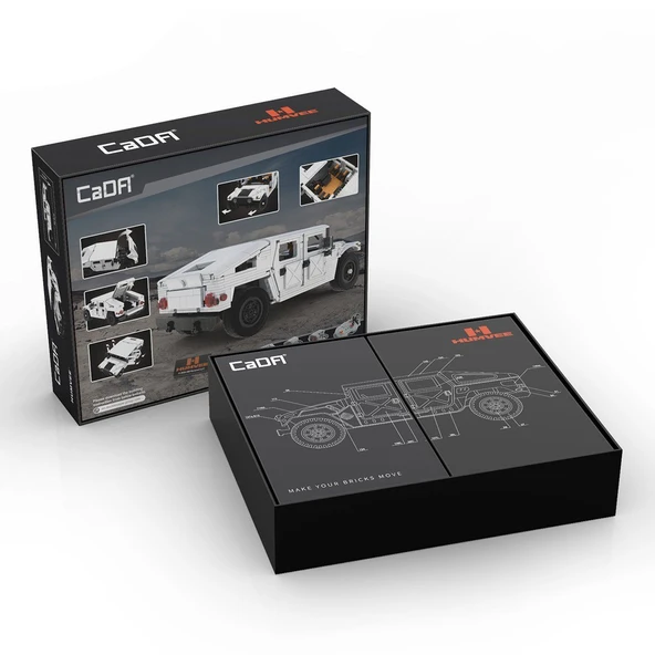 YUMURCAK TOYZ C61027W CADA Humvee Off Road Kamyonu Blok Seti -Vagon life Kız Erkek Çocuk Oyuncak Eğitici Oyuncakla ürün görseli 1