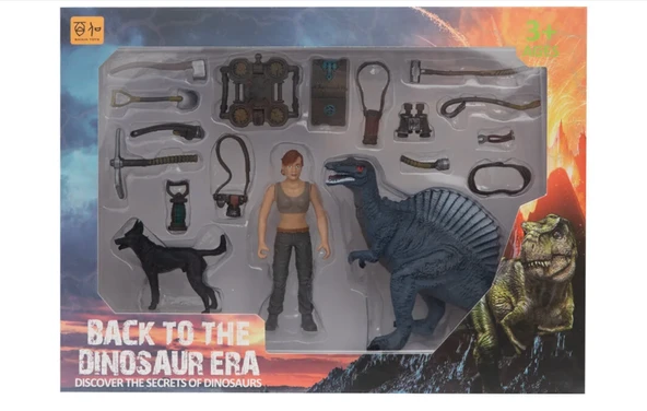 YUMURCAK TOYZ Kadın Figürlü Dinozorlu ve Aksesuarlı Oyun Seti Kız Erkek Çocuk Oyuncak Eğitici Oyuncaklar ürün görseli 1
