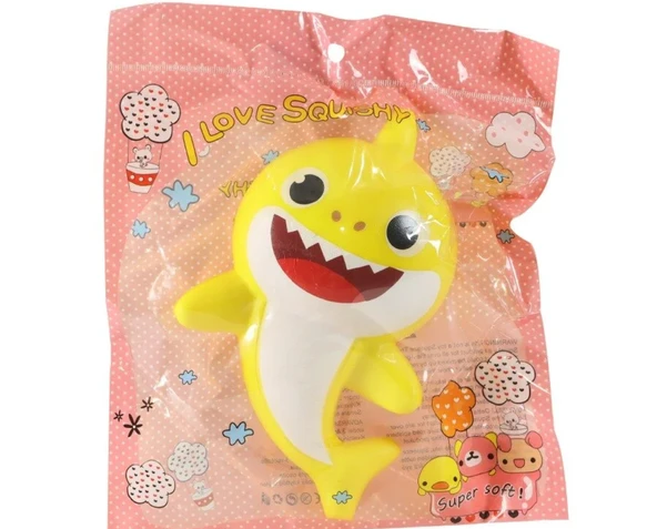 YUMURCAK TOYZ Squishy Sarı Köpek Balığı Kız Erkek Çocuk Oyuncak Eğitici Oyuncaklar ürün görseli 1