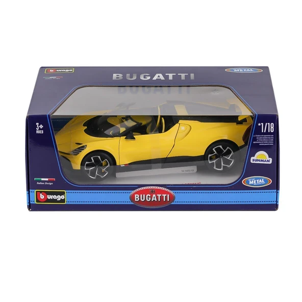 YUMURCAK TOYZ 11051 Burago Bugatti Mistral 1:18 -Sunman Kız Erkek Çocuk Oyuncak Eğitici Oyuncaklar ürün görseli 1