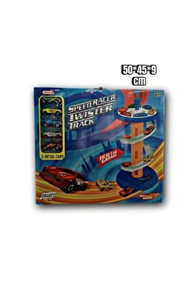 YUMURCAK TOYZ TOYSAN RACER GARAJ - 5 METAL CARS Kız Erkek Çocuk Oyuncak Eğitici Oyuncaklar ürün görseli 1