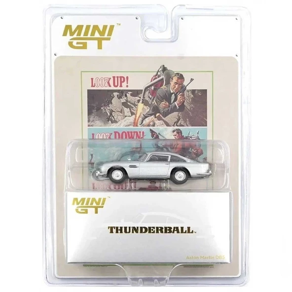 YUMURCAK TOYZ Mini GT 1/64 Aston Martin DB5 James Bond “Thunderball” Blister Paket Kız Erkek Çocuk Oyuncak Eğitici ürün görseli 1