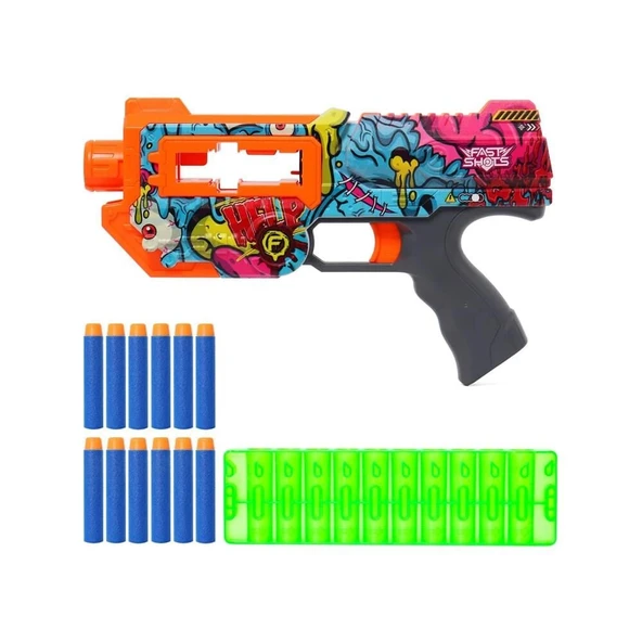 YUMURCAK TOYZ DESENLİ DART ATAN TABANCA 12 Lİ Kız Erkek Çocuk Oyuncak Eğitici Oyuncaklar ürün görseli 1