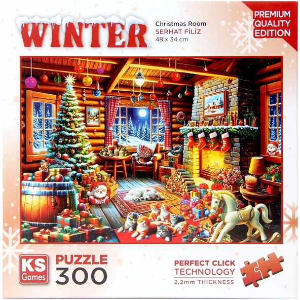 YUMURCAK TOYZ KS Games Christmas Room Puzzle 300 Parça Kız Erkek Çocuk Oyuncak Eğitici Oyuncaklar ürün görseli 1