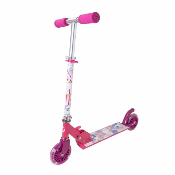 YUMURCAK TOYZ Evo 2 Tekerlekli Katlanabilir Unicorn Inline Işıklı Scooter Kız Erkek Çocuk Oyuncak Eğitici Oyuncakl ürün görseli 1