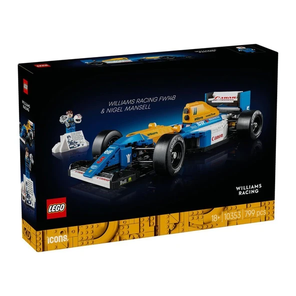 YUMURCAK TOYZ 10353 Lego icons Williams Racing FW14B ve Nigel Mansell 10353 parça +18 yaş Kız Erkek Çocuk Oyuncak ürün görseli 1