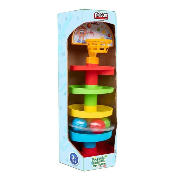 YUMURCAK TOYZ 03 653 Basketli Çıngıraklı Top Oyunu -Pilsan Oyuncak Kız Erkek Çocuk Oyuncak Eğitici Oyuncaklar ürün görseli 1