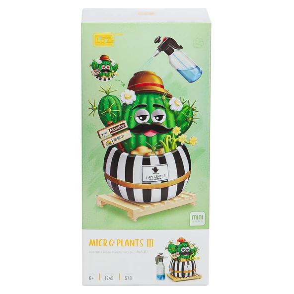 YUMURCAK TOYZ LZ1245 LOZ Kaktüs Blok Seti -Vagon life Kız Erkek Çocuk Oyuncak Eğitici Oyuncaklar ürün görseli 1