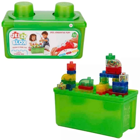 YUMURCAK TOYZ 2in1 Jelly Blox Saklama Kutulu Blok Seti 30 Parça - S00031693 Kız Erkek Çocuk Oyuncak Eğitici Oyunca ürün görseli 1