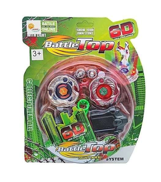 YUMURCAK TOYZ KARTELA SAHALI 2 Lİ BEYBLADE -DMN Kız Erkek Çocuk Oyuncak Eğitici Oyuncaklar ürün görseli 1