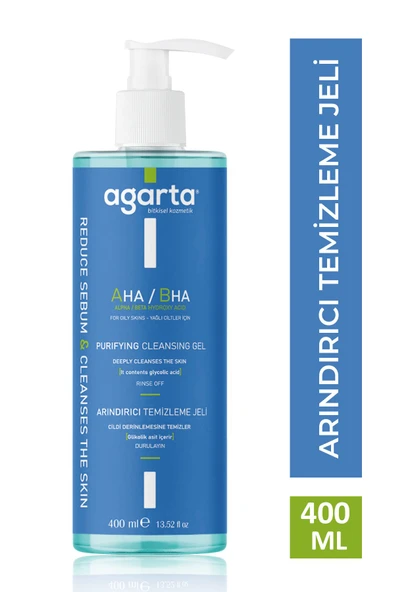 Agarta Doğal Arındırıcı Yüz Temizleme Jeli Yağlı Ve Karma Cilt 400 ml ürün görseli 1