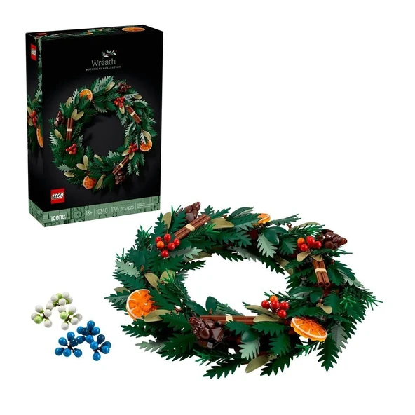 YUMURCAK TOYZ 10340 Lego iconic Botanicals Çelenk - Wreath 1194 parça +18 yaş Kız Erkek Çocuk Oyuncak Eğitici Oyun ürün görseli 1