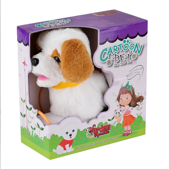 YUMURCAK TOYZ PFT-B019 Yürüyen Tasmalı Peluş Köpek Kız Erkek Çocuk Oyuncak Eğitici Oyuncaklar ürün görseli 1
