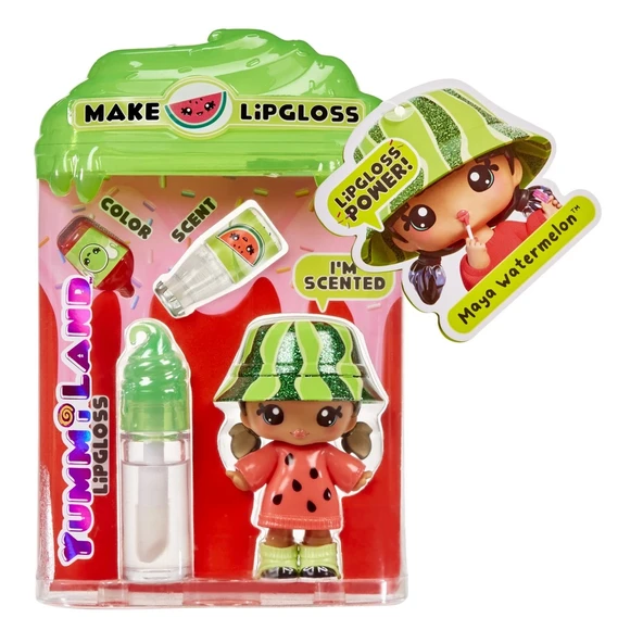 YUMURCAK TOYZ Yummiland Maya Watermelon Bebeği ve Dudak Parlatıcısı Kız Erkek Çocuk Oyuncak Eğitici Oyuncaklar ürün görseli 1