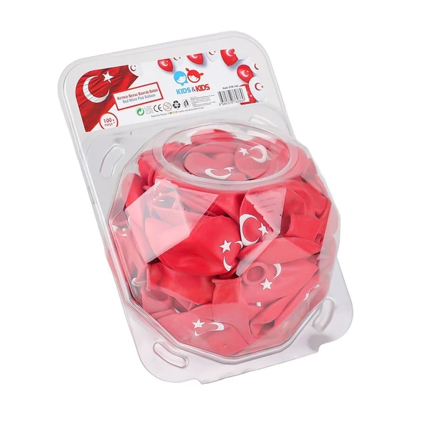 YUMURCAK TOYZ STR-140 Bayrak Balon 100lü Kız Erkek Çocuk Oyuncak Eğitici Oyuncaklar ürün görseli 1