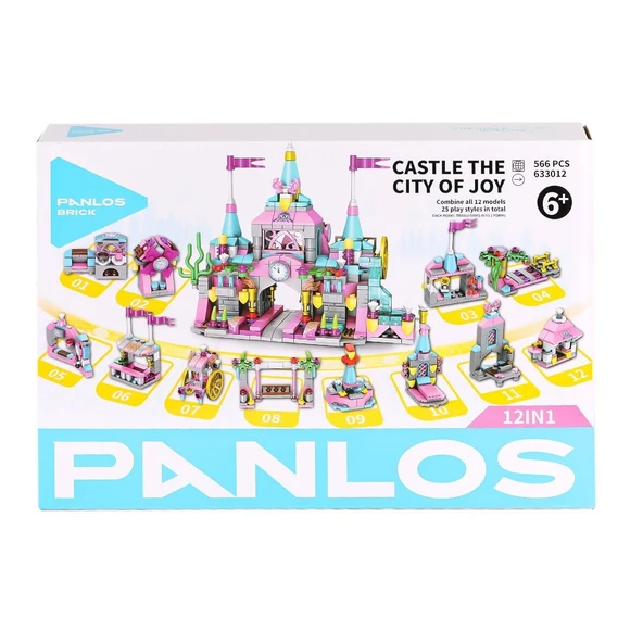 YUMURCAK TOYZ P633012 Panlos Tuğla Şehri 556 Parça Blok Seti -Vagon life Kız Erkek Çocuk Oyuncak Eğitici Oyuncakla ürün görseli 1