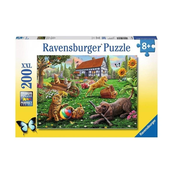 YUMURCAK TOYZ 128280 Bahçede 200 parça XXL Ravensburger Puzzle Kız Erkek Çocuk Oyuncak Eğitici Oyuncaklar ürün görseli 1