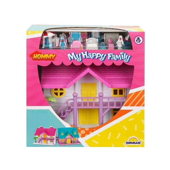 YUMURCAK TOYZ 2080 Happy Family Villa Oyun Seti 18 Parça - 1adet Stokta Olan Gönderilir Kız Erkek Çocuk Oyuncak Eğ ürün görseli 1