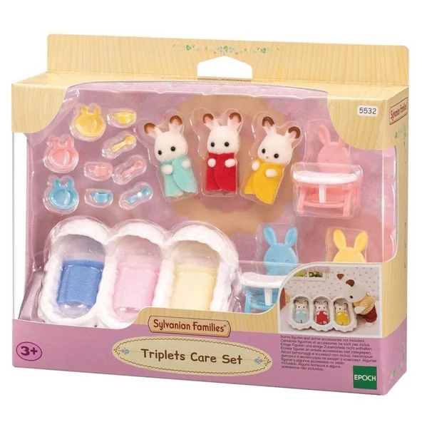 YUMURCAK TOYZ Sylvanian Families Üçüzler Bakım Seti Renkli 5532 Kız Erkek Çocuk Oyuncak Eğitici Oyuncaklar ürün görseli 1