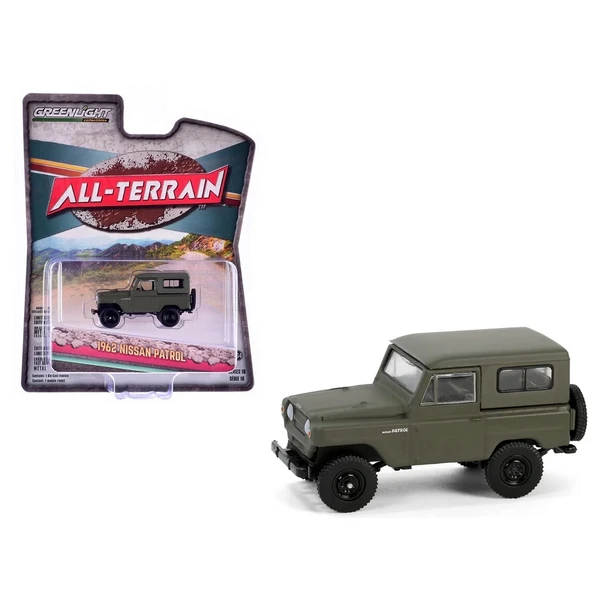 YUMURCAK TOYZ Greenlight 1/64 All-Terrain Series 16- 1962 Patrol Matt Olive Green Kız Erkek Çocuk Oyuncak Eğitici ürün görseli 1