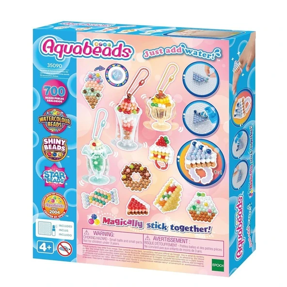 YUMURCAK TOYZ 35090 AquaBeads Dondurma ve Tatlı Aksesuar Kiti - 700 parça +4 yaş Kız Erkek Çocuk Oyuncak Eğitici O ürün görseli 1