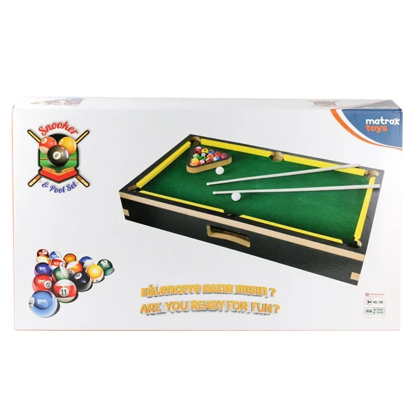YUMURCAK TOYZ 417 Matrax Ahşap Bilardo Oyunu -Akçiçek Oyuncak Kız Erkek Çocuk Oyuncak Eğitici Oyuncaklar ürün görseli 1