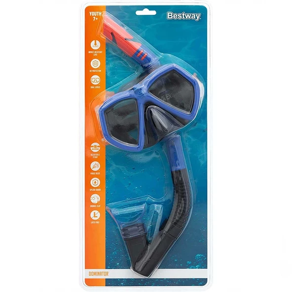 YUMURCAK TOYZ Bestway Dominator Snorkel Maske 24070 Kız Erkek Çocuk Oyuncak Eğitici Oyuncaklar ürün görseli 1