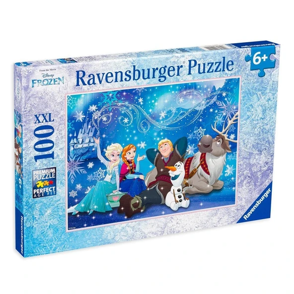 YUMURCAK TOYZ 109111 Frozen II Ice Magic 100 parça XXL Ravensburger Puzzle Kız Erkek Çocuk Oyuncak Eğitici Oyuncak ürün görseli 1