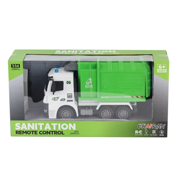 YUMURCAK TOYZ YJ-117-1 Kumandalı Şajzlı Çöp Kamyonu Kız Erkek Çocuk Oyuncak Eğitici Oyuncaklar ürün görseli 1