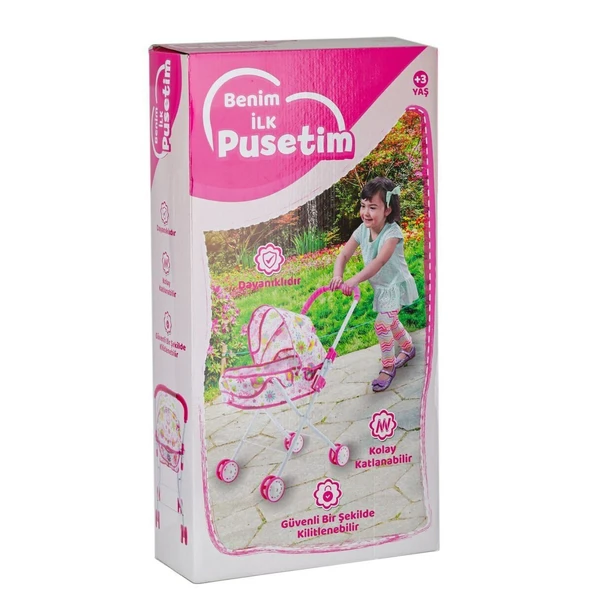YUMURCAK TOYZ 826-A-12 Metal Yataklı Puset Kız Erkek Çocuk Oyuncak Eğitici Oyuncaklar ürün görseli 1