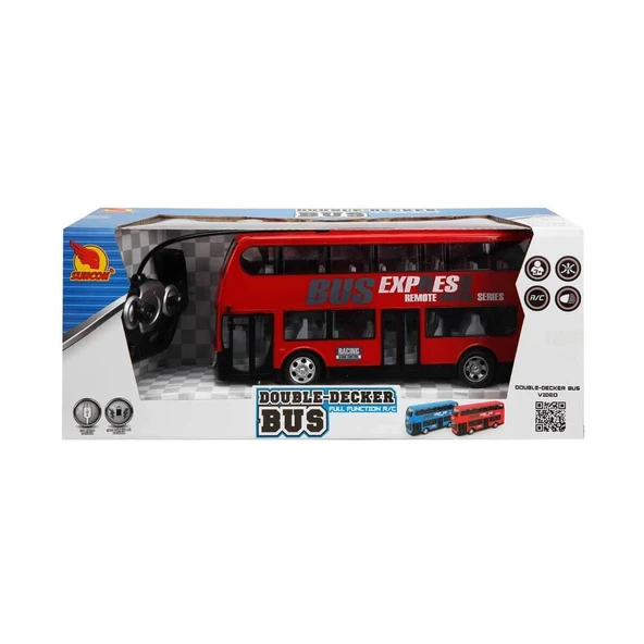 YUMURCAK TOYZ Sunman Uzaktan Kumandalı Işıklı Çift Katlı Otobüs - S00001988 Kız Erkek Çocuk Oyuncak Eğitici Oyunca ürün görseli 1