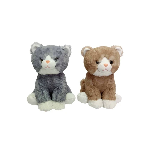 YUMURCAK TOYZ PB31545-23 Peluş Oturan Kedi 23cm - 1adet stokta olan gönderilir Kız Erkek Çocuk Oyuncak Eğitici Oyu ürün görseli 1