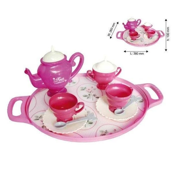 YUMURCAK TOYZ TEPSİLİ ÇAY SET Kız Erkek Çocuk Oyuncak Eğitici Oyuncaklar ürün görseli 1