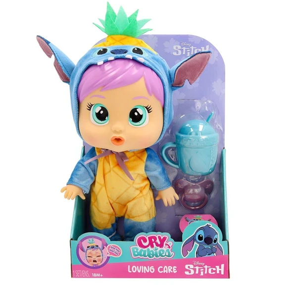 YUMURCAK TOYZ CYB70000 Cry Babies Love and Care Stitch Kostümlü Bebek Kız Erkek Çocuk Oyuncak Eğitici Oyuncaklar ürün görseli 1