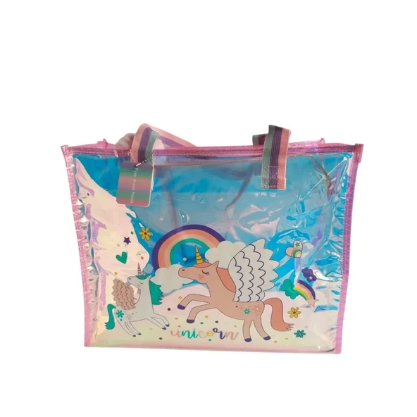 YUMURCAK TOYZ Dream Vest Şeffaf Hologram Unicorn Büyük Omuz Çantası Kız Erkek Çocuk Oyuncak Eğitici Oyuncaklar ürün görseli 1
