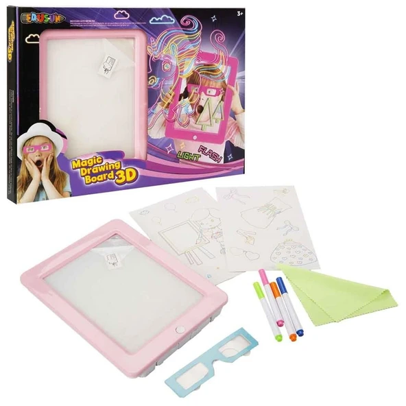 YUMURCAK TOYZ DOODLE 3D SİHİRLİ ÇİZİM TAHTASI PEMBE VEYA BEYAZ Kız Erkek Çocuk Oyuncak Eğitici Oyuncaklar ürün görseli 1