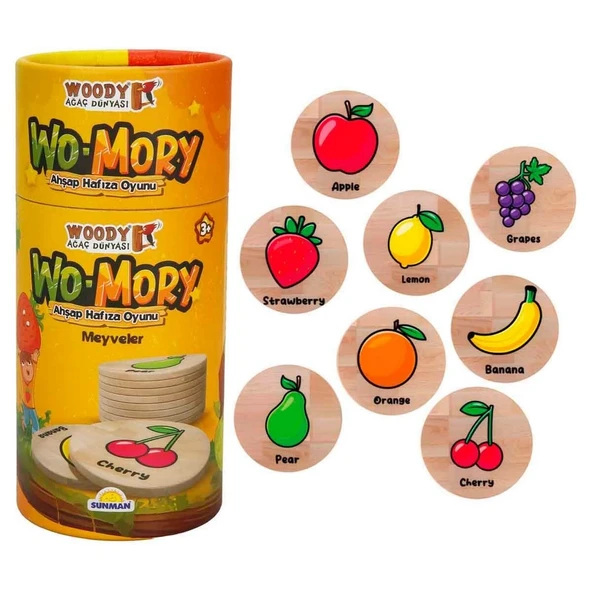 YUMURCAK TOYZ Woody Wo-Mory Ahşap Hafıza Oyunu Kız Erkek Çocuk Oyuncak Eğitici Oyuncaklar ürün görseli 1