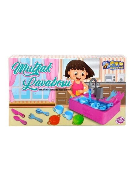 YUMURCAK TOYZ KUT.MUTFAK LAVABOSU Kız Erkek Çocuk Oyuncak Eğitici Oyuncaklar ürün görseli 1