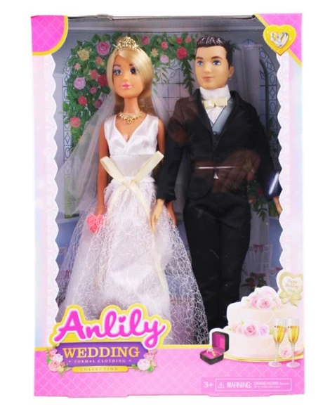 YUMURCAK TOYZ KUTULU ANLİLY BEBEK GELİN DAMAT Kız Erkek Çocuk Oyuncak Eğitici Oyuncaklar ürün görseli 1