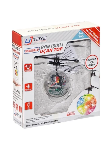 YUMURCAK TOYZ IŞIKLI ŞARJLI UÇAN TOP Kız Erkek Çocuk Oyuncak Eğitici Oyuncaklar ürün görseli 1