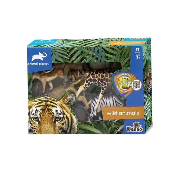 YUMURCAK TOYZ SH-5901 Vardem Kutulu 12 Parça Vahşi Hayvan Seti Kız Erkek Çocuk Oyuncak Eğitici Oyuncaklar ürün görseli 1
