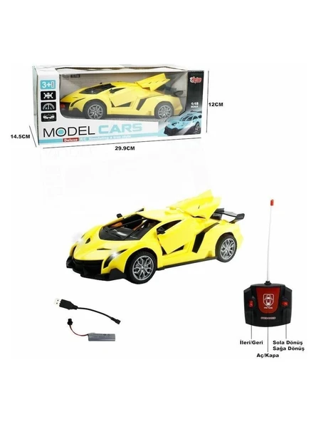 YUMURCAK TOYZ UZAKTAN KUMANDALI ŞARJLI 1:18 KAPI VE BAGAJI AÇI Kız Erkek Çocuk Oyuncak Eğitici Oyuncaklar ürün görseli 1